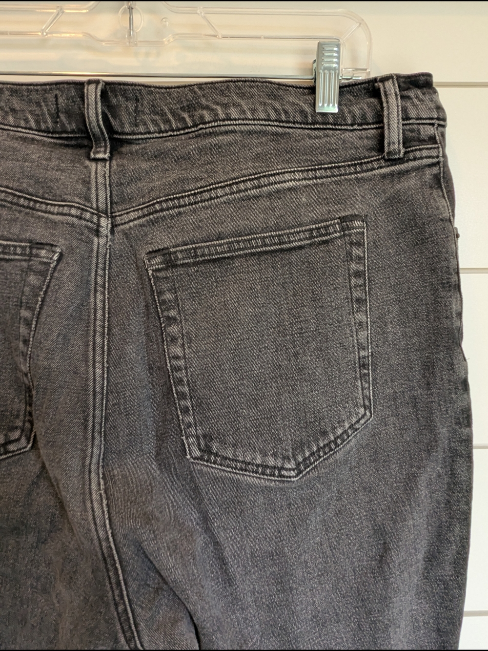 Abercrombie & Fitch 90s Slim Straight Jeans Criss Cross 33 / 16 Long Black - Picture 7 of 15